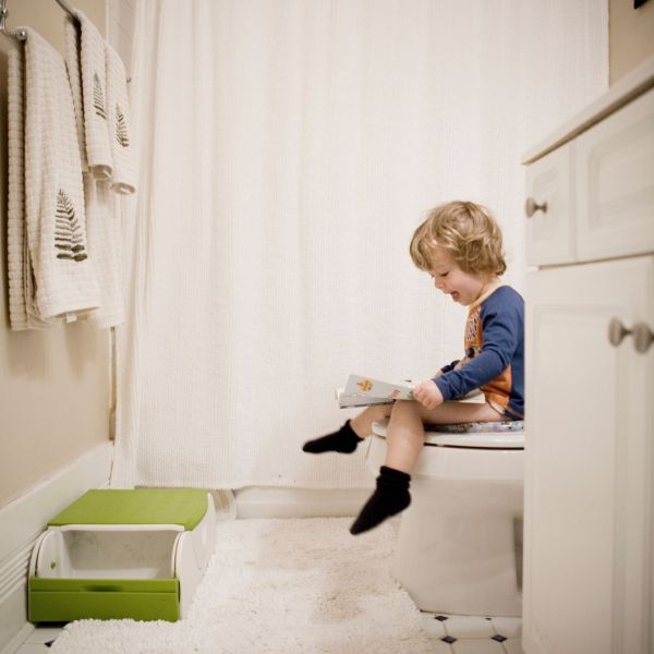 Boy on the toilet