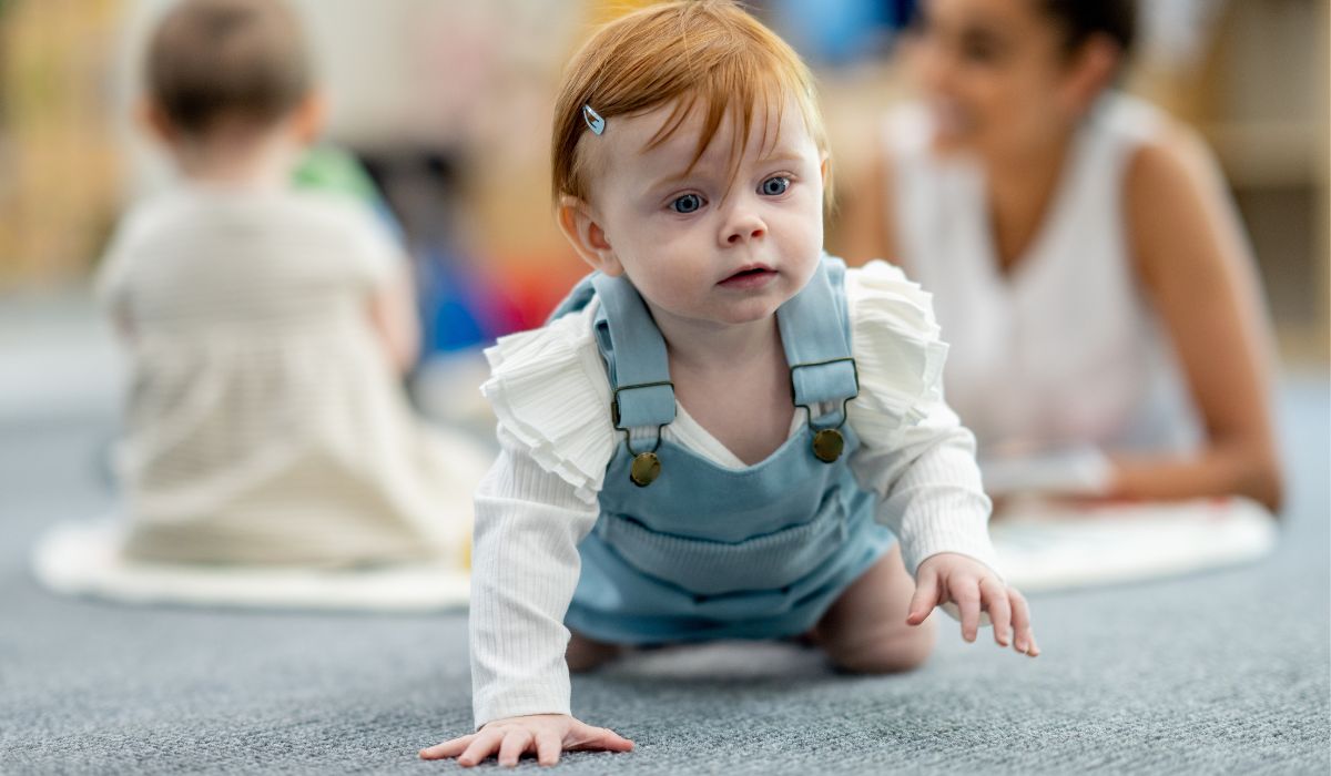 Baby crawling