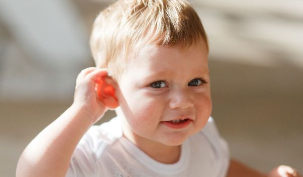 Child with an ear infection