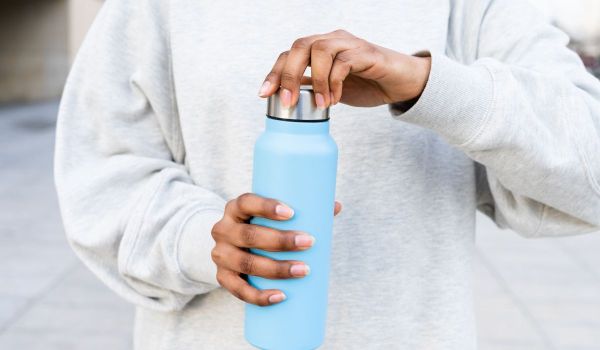 Blue water bottle