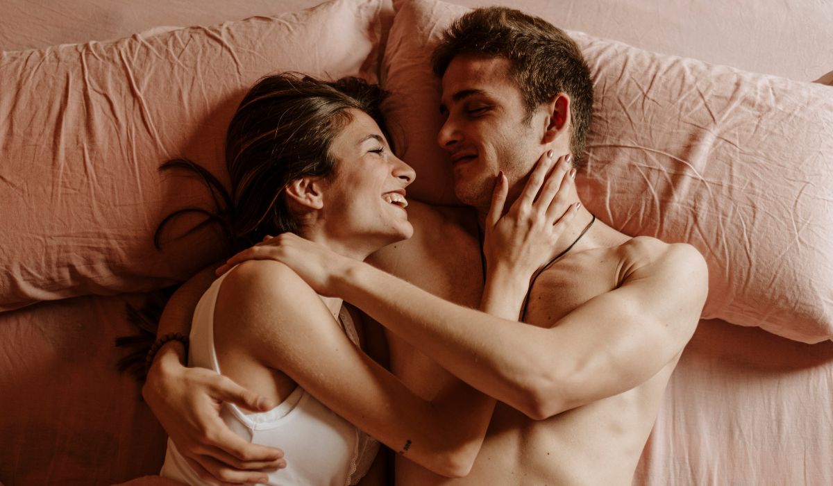 Couple in bed together