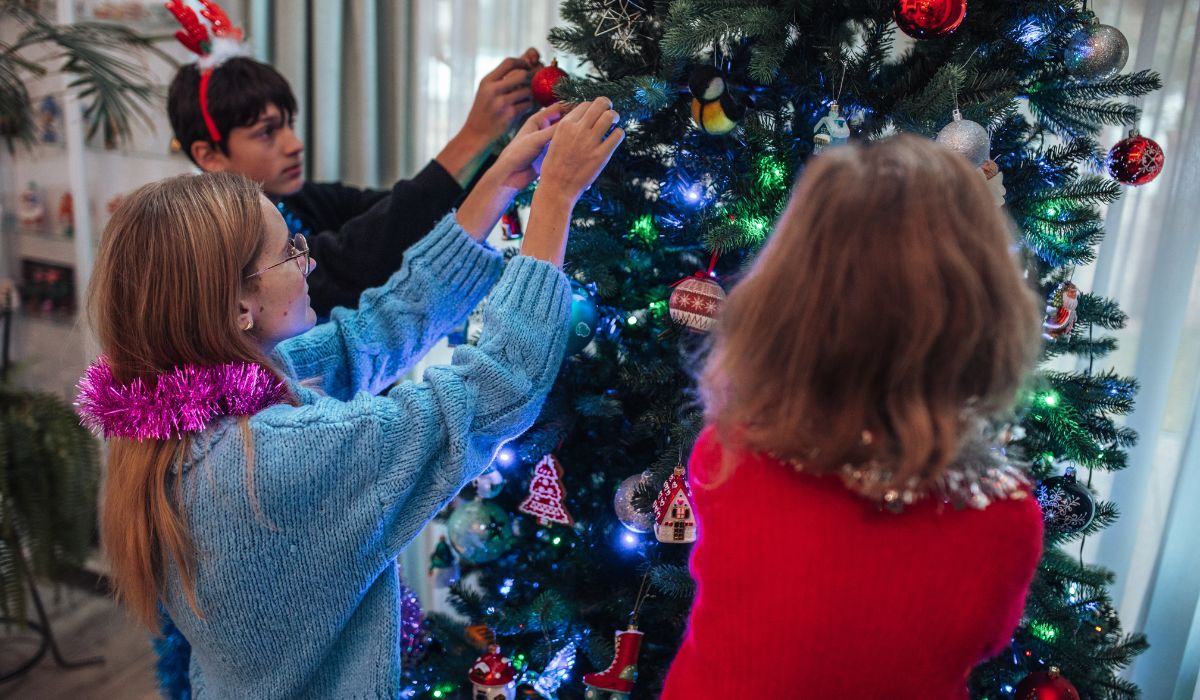 Teenagers at Christmas