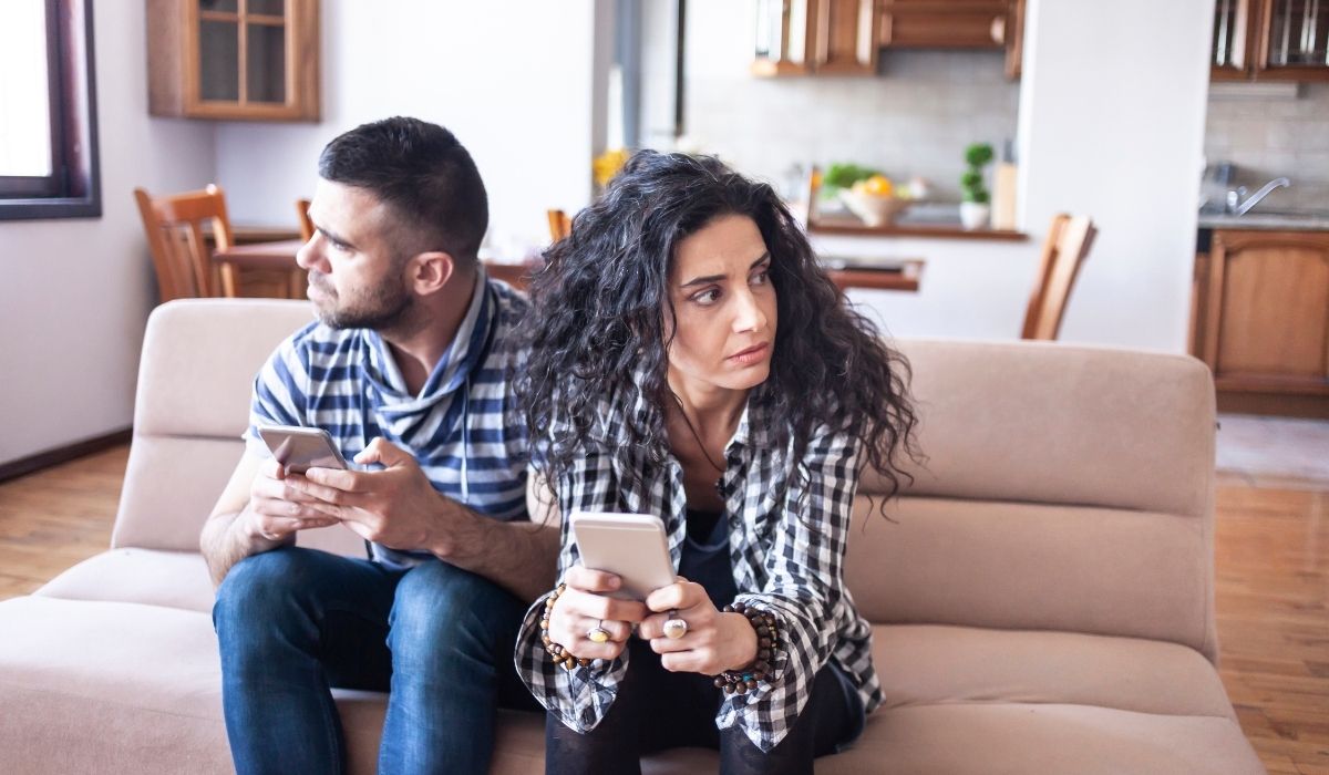 Couple on phone