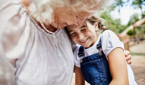 Grandmother with her granddaughter