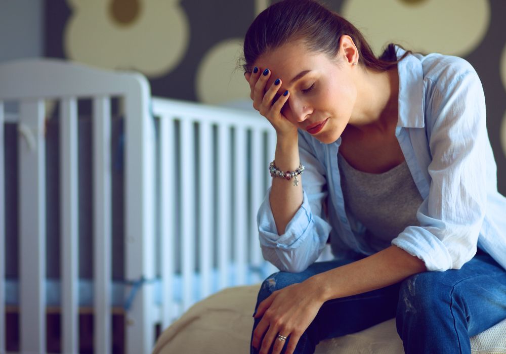 Tired mother