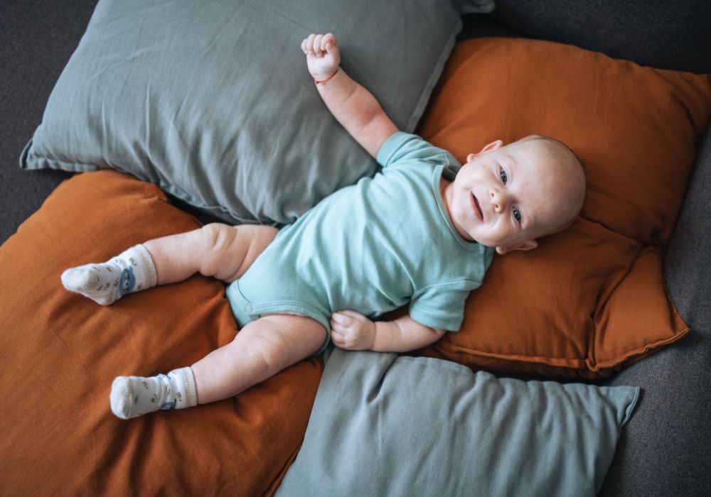 Baby on couch