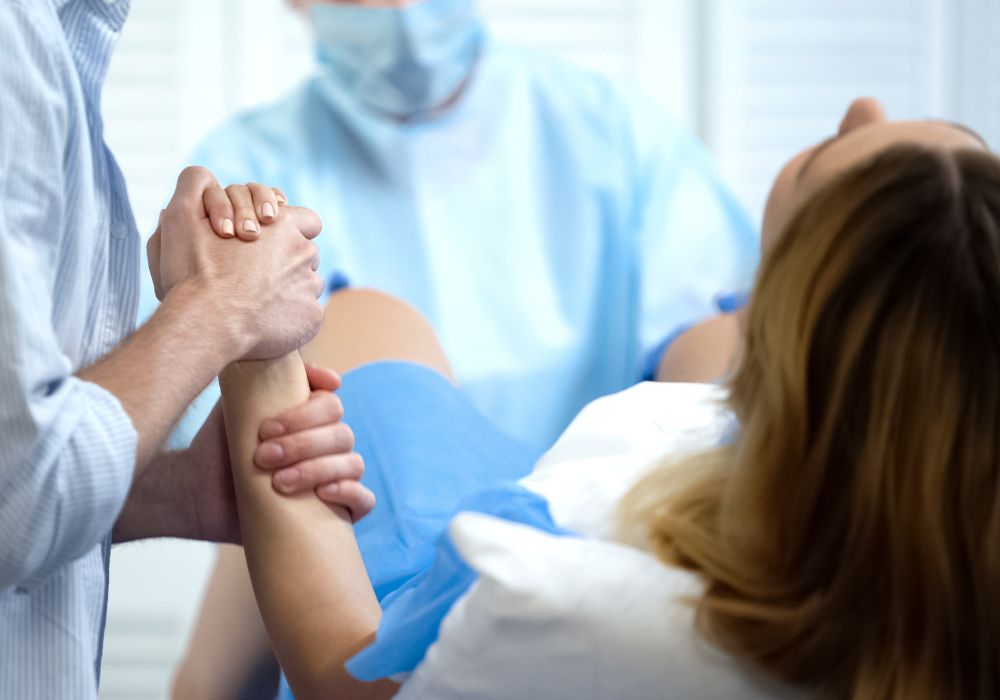 Woman in labour