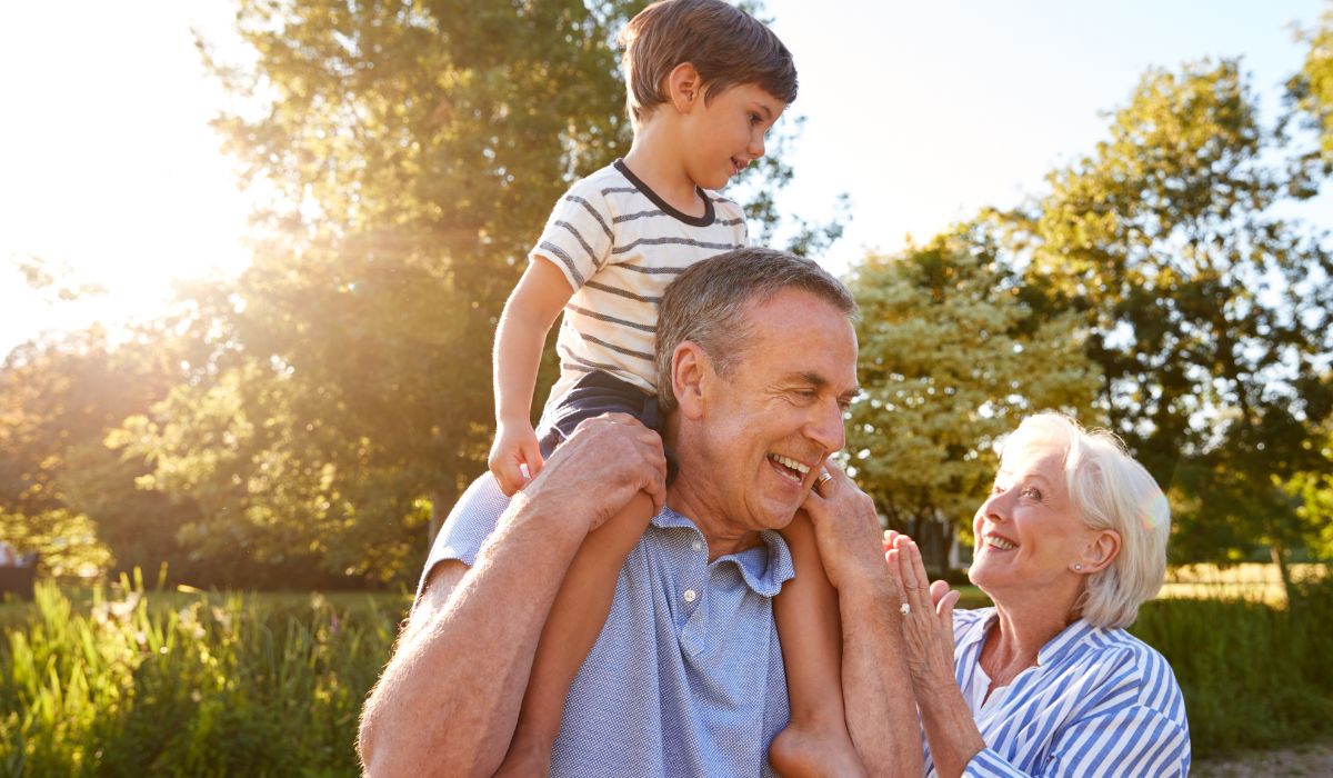 Grandparents and little boy
