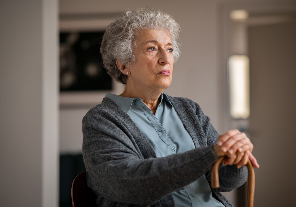 Stern old woman