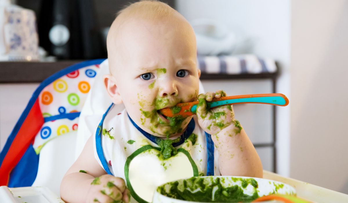Baby making a mess
