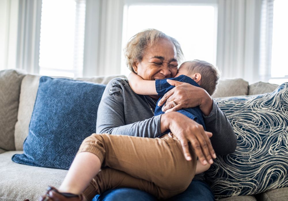 Grandmother and grandson