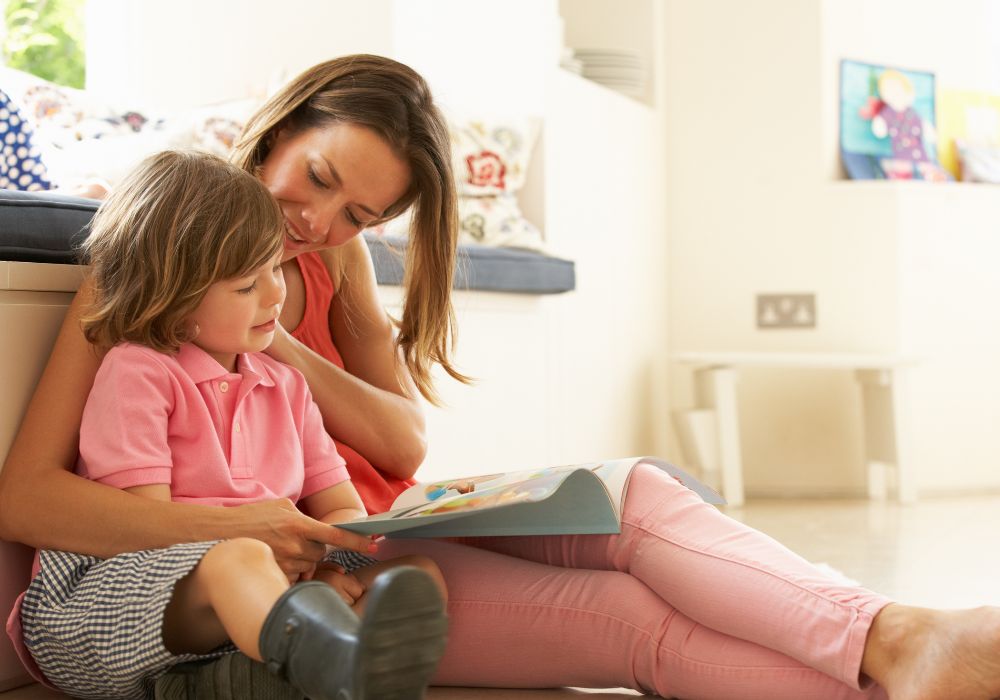 Mother reading to child (3)