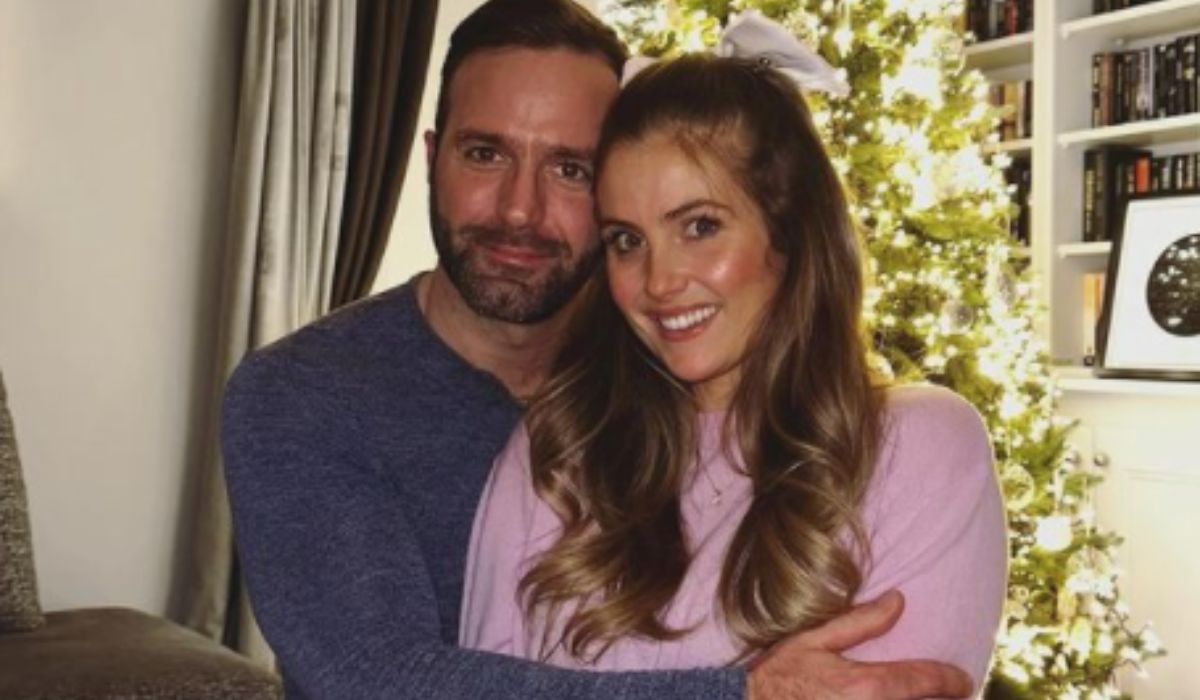 Dominique Nugent and her husband Paddy at Christmas