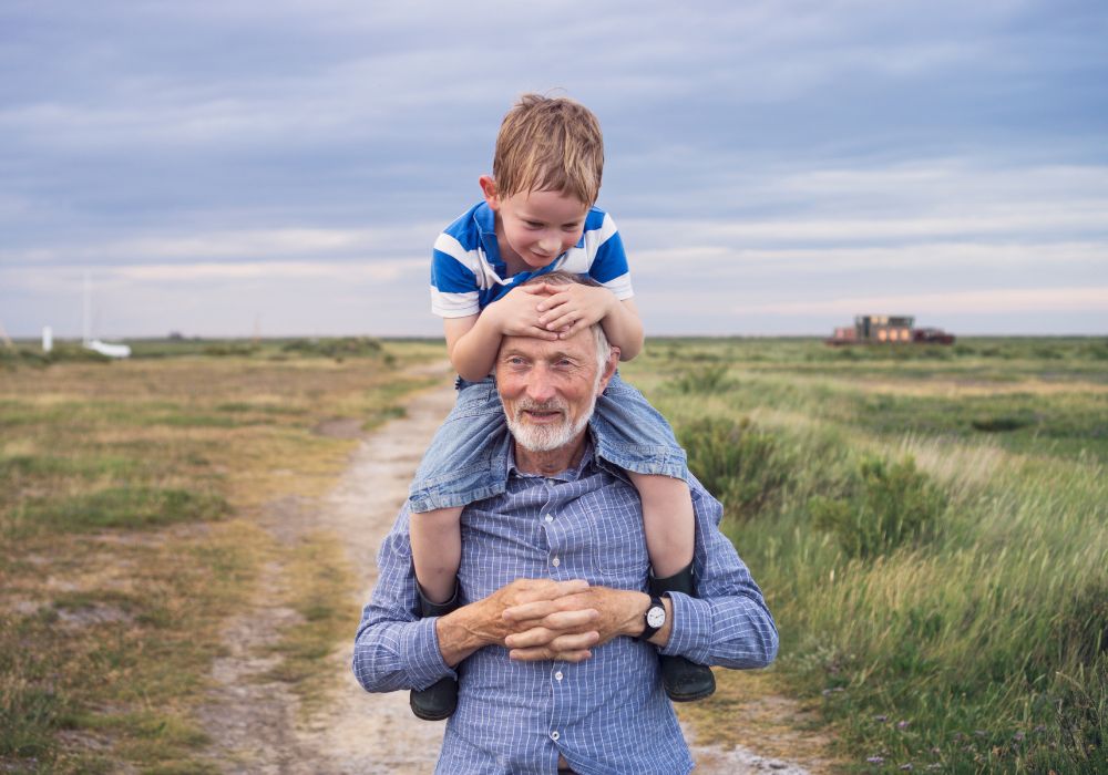 Grandfather and grandson