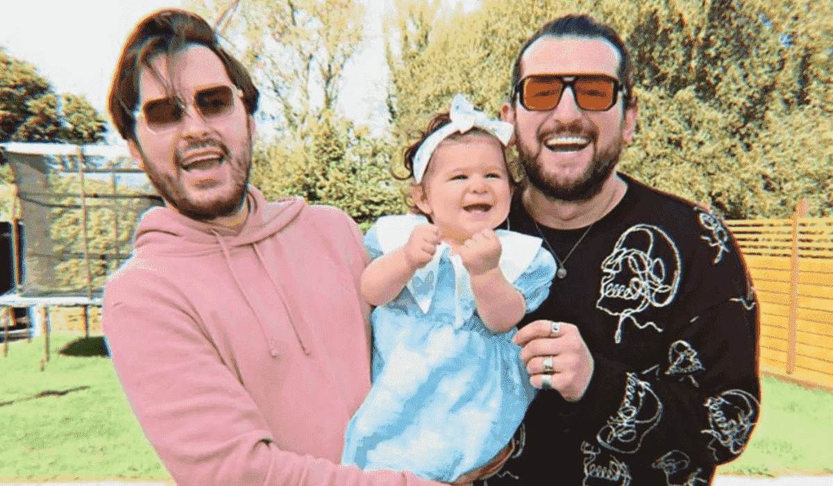 Brian Dowling with his daughter Blake