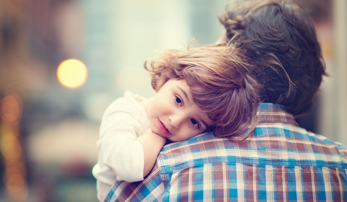 Man with toddler daughter