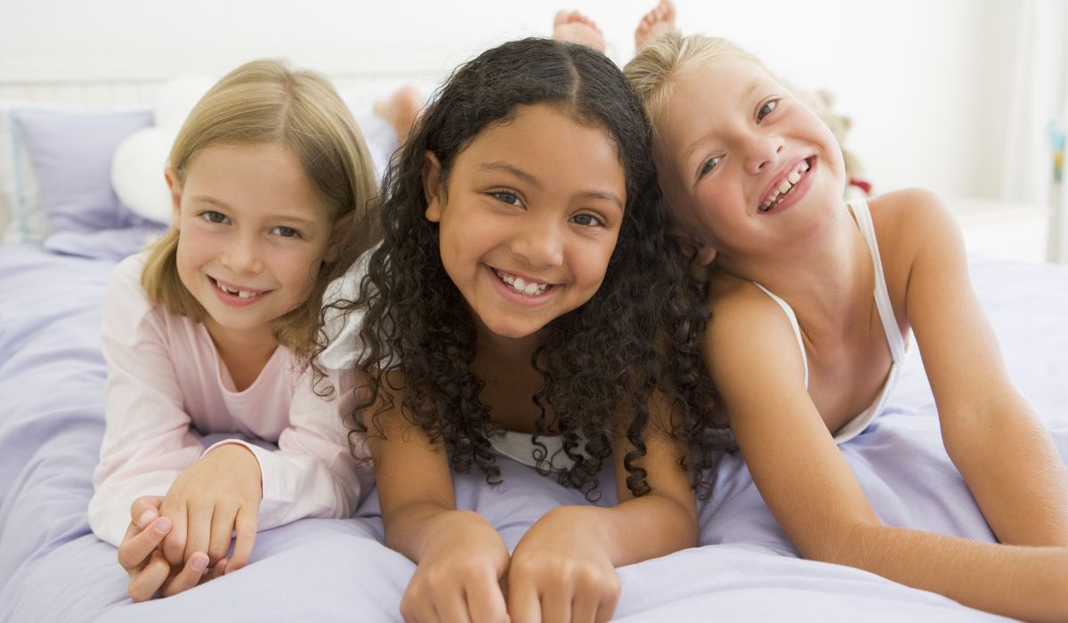 Three girls at sleepover