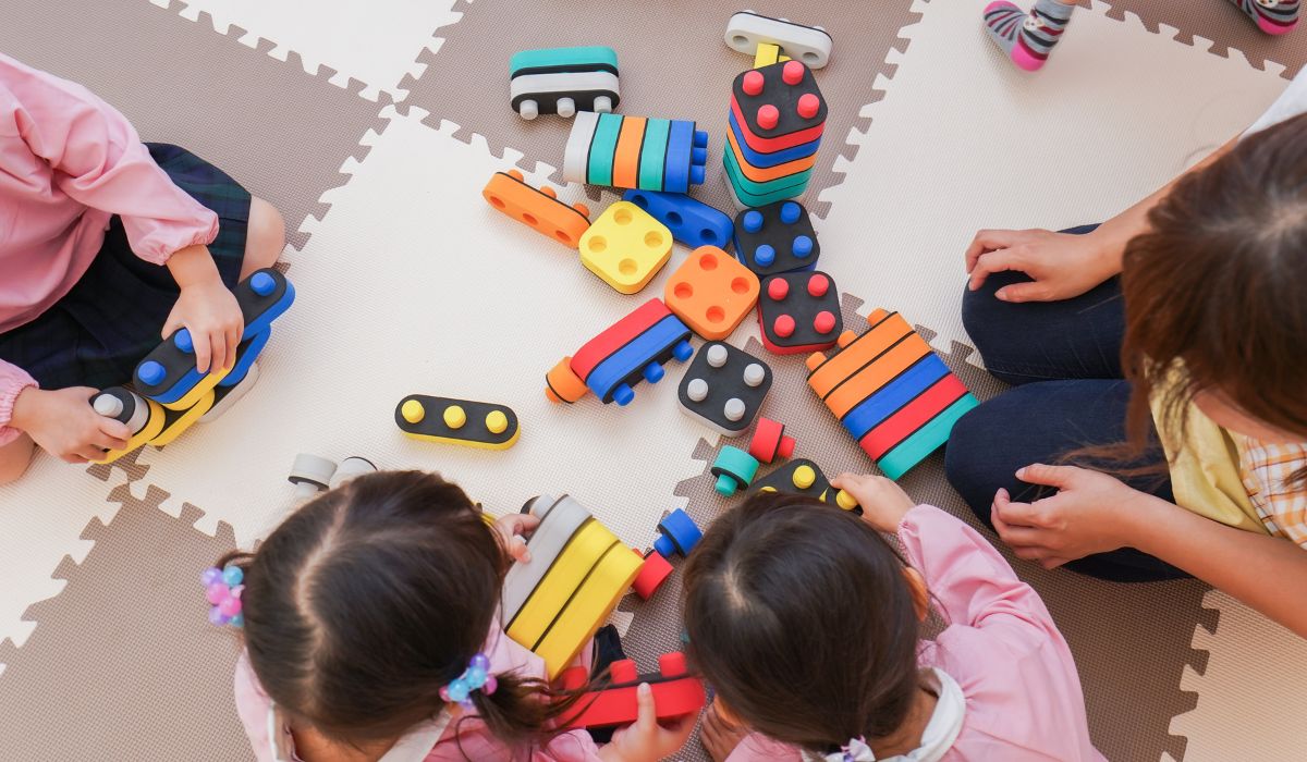 Children playing with toys