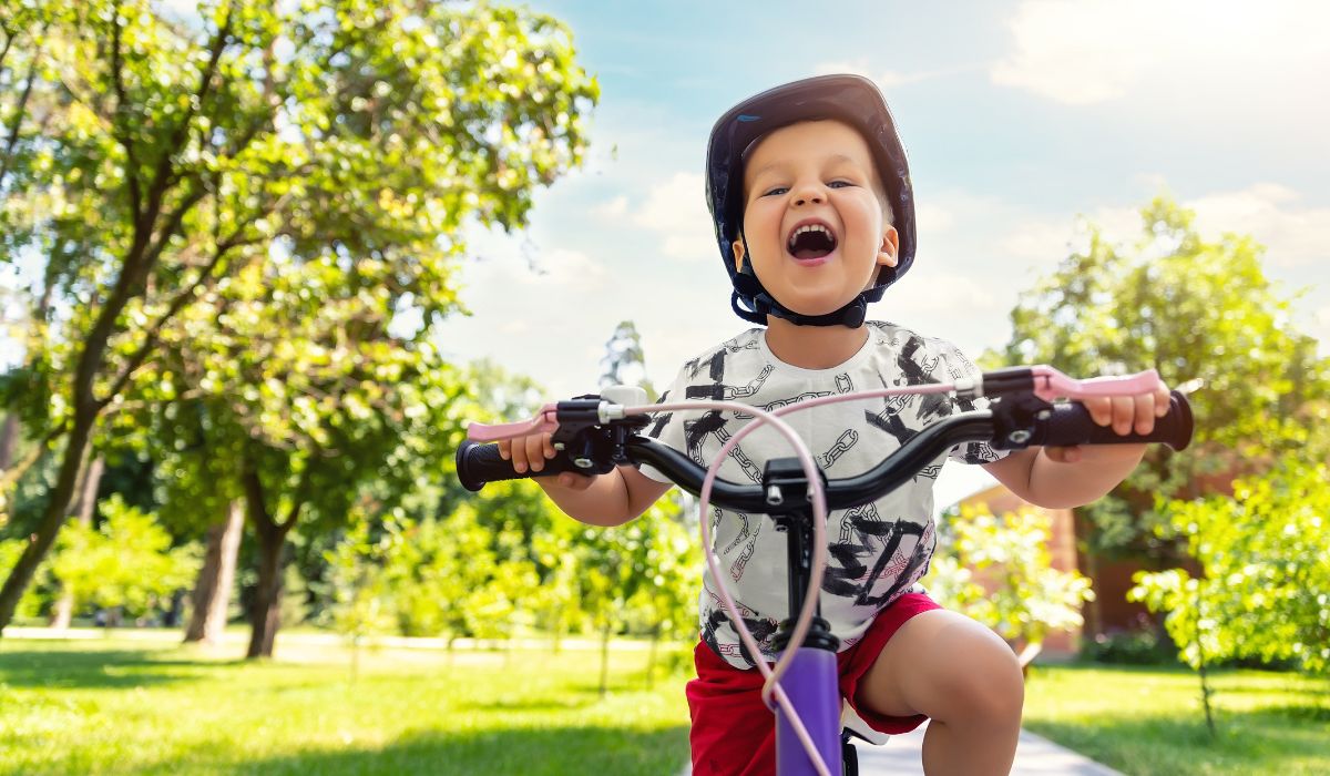 Little boy on bike