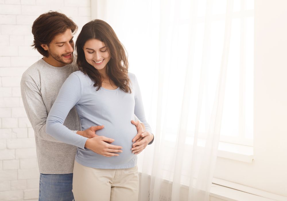 Pregnant woman and husband