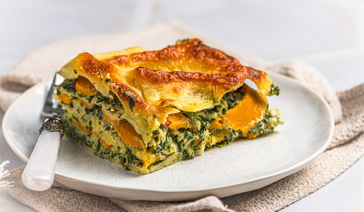 Homemade vegetarian lasagne. Pic: Shutterstock
