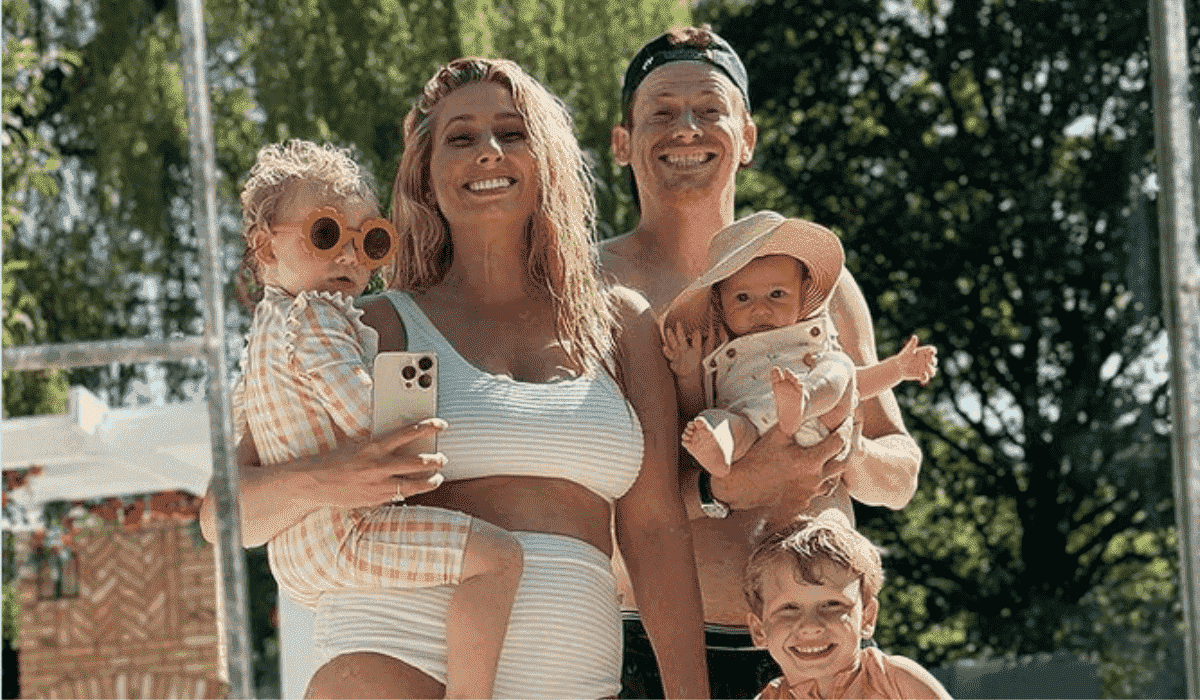 Stacey Solomon and Joe Swash with their kids