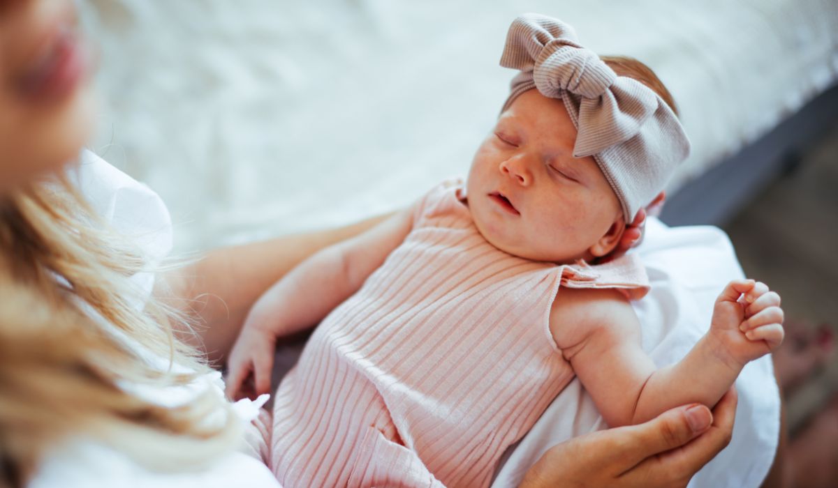 Mother and baby girl