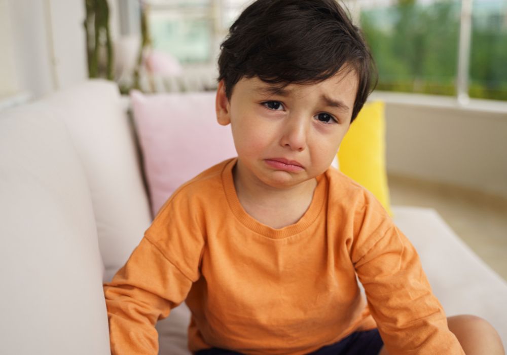 Sad little boy