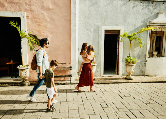 Family on holiday