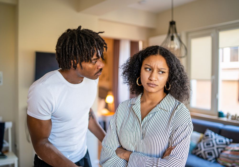 Husband and wife arguing