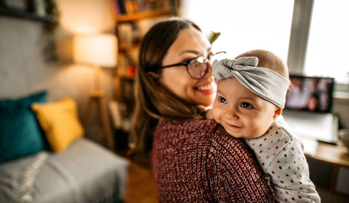 Mother with baby girl