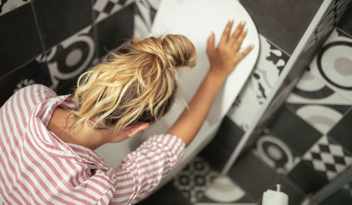 Woman with morning sickness