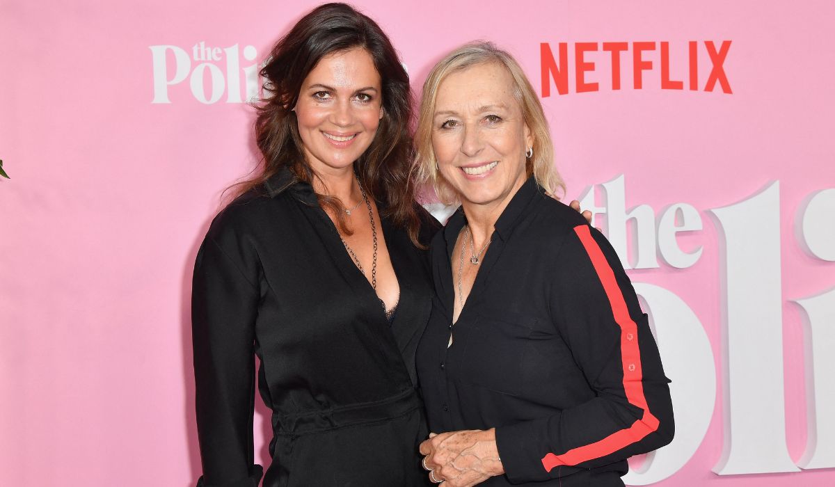 Julia Lemigova and Martina Navratilova