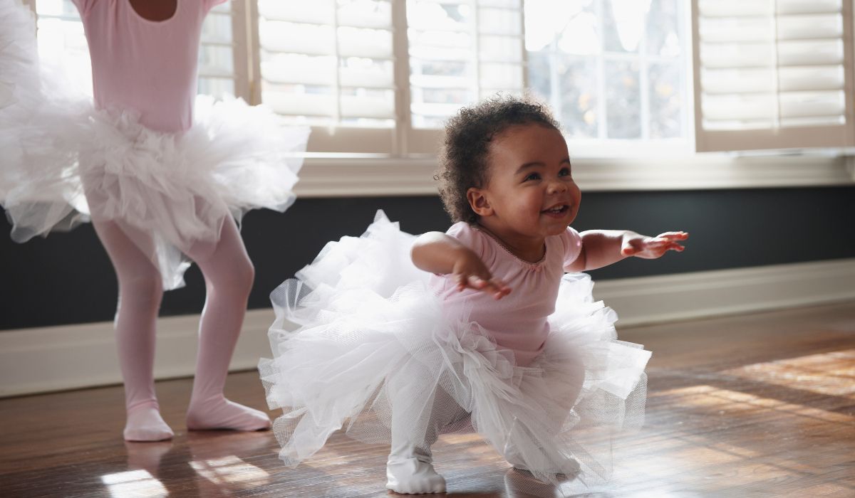 Cute baby ballerina