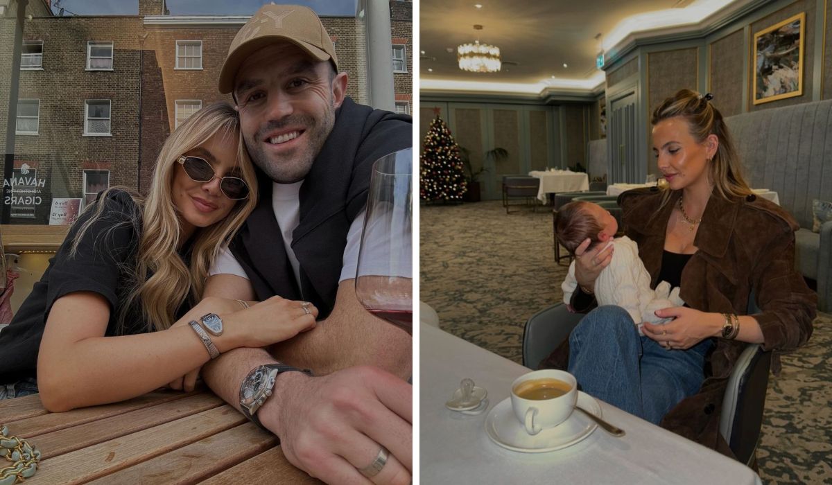 Joanna Cooper and Conor Murray and their son Archie