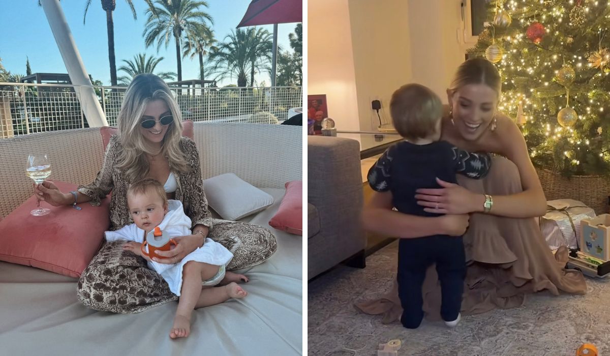 Louise Cooney and her son Jude