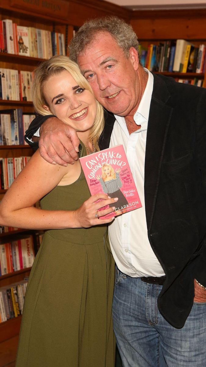 Emily Clarkson and Jeremy Clarkson attend the launch of Emily Clarkson's first book 'Can I Speak to Someone in Charge?' at Daunt Books on July 13, 2017