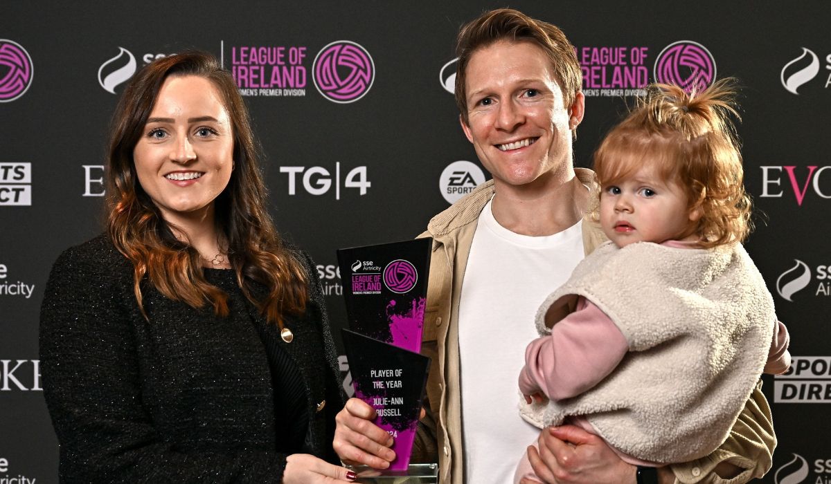 Julie-Ann Russell's husband Kieran and their daughter Rosie