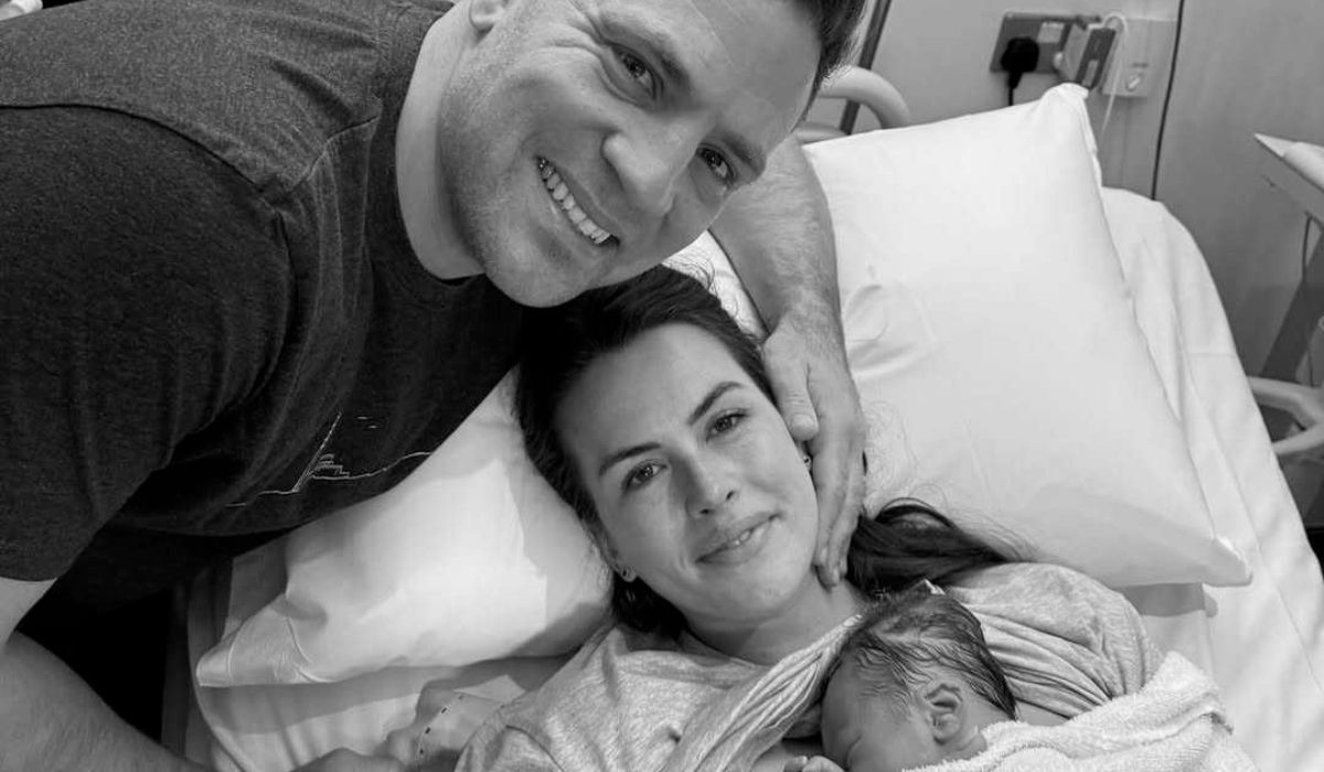 Ian Madigan and wife Anna Welcome baby