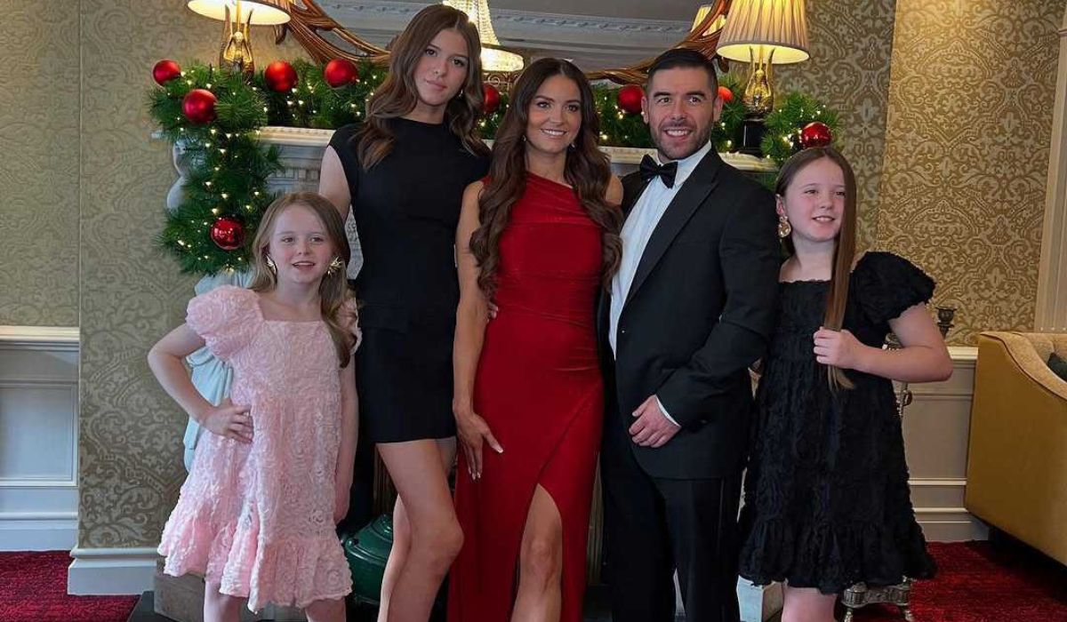 Rachel Gorry with her partner and kids