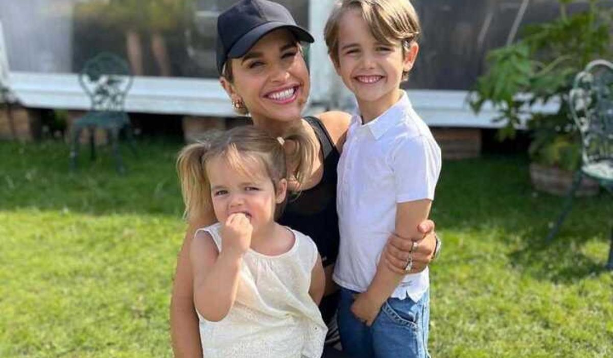 Vogue Williams and her two children, Theodore and Gigi