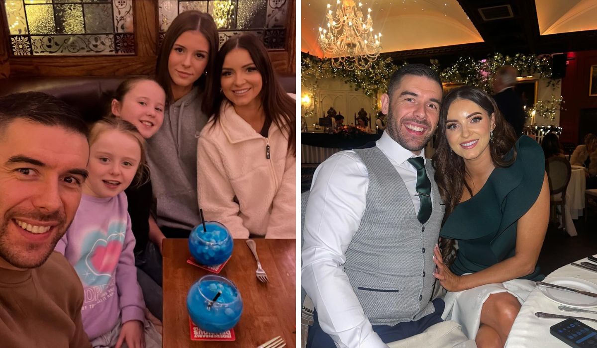 Rachel Gorry poses with her partner Adrien and her three children