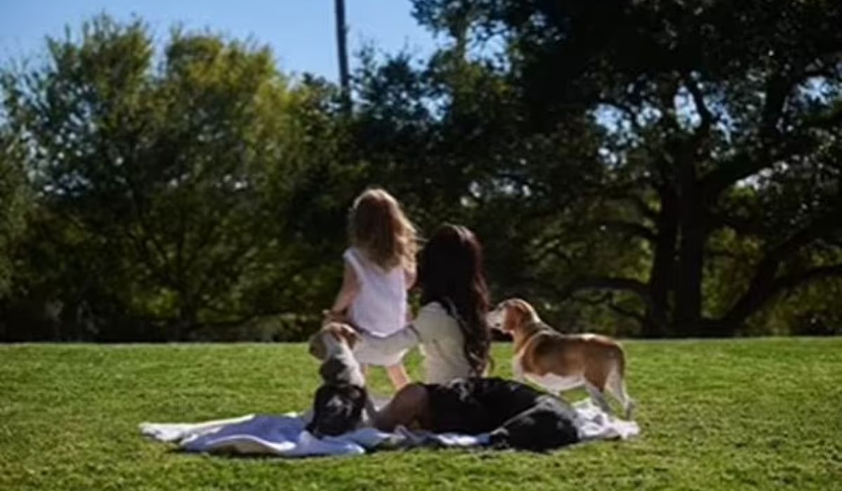 Meghan Markle, her daughter Lilibet and their dog Guy