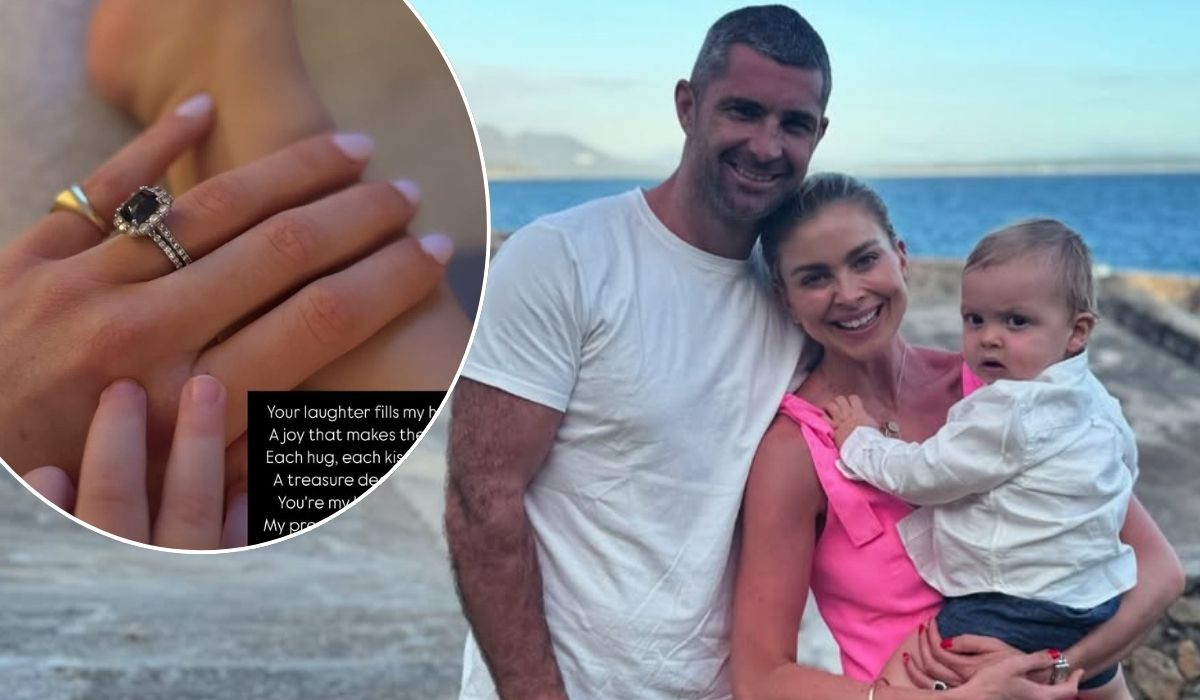 Jess Redden and Rob Kearney and their son Bobby