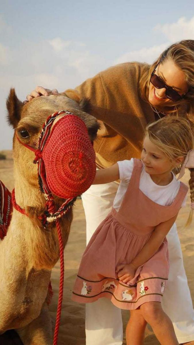Storm Keating with her daughter Coco in Dubai