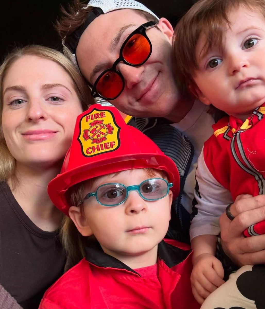 Meghan Trainor with her husband Daryl and their two sons Riley and Barry
