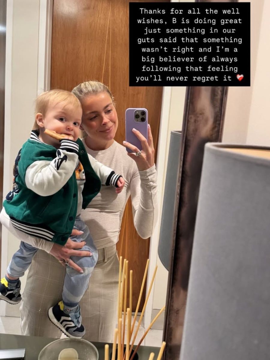 Jess Redden and Bobby in hospital