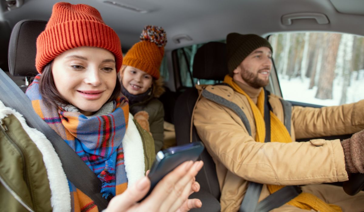 Family in the car