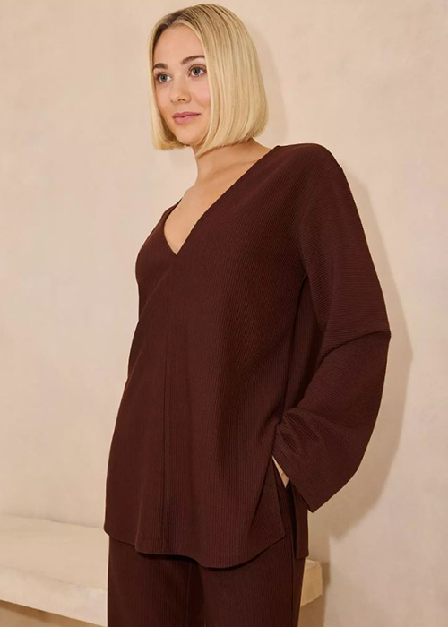 Michelle Keegan Ottoman Rib Co-Ord Top (€35). Pic: Very