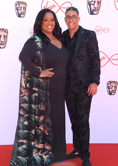 LONDON, ENGLAND - MAY 08: Alison Hammond and son Aiden Hammond attend the Virgin Media British Academy Television Awards 2022 at The Royal Festival Hall on May 8, 2022 in London, England. (Photo by David M. Benett/Dave Benett/Getty Images)